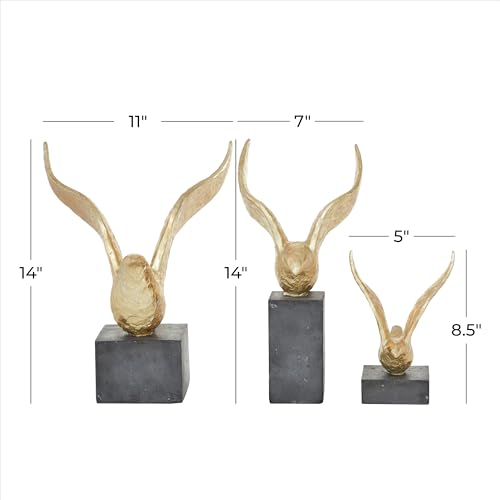 Sculpture Pierre Artificielle Or Deco 79 pour meuble vide - 7