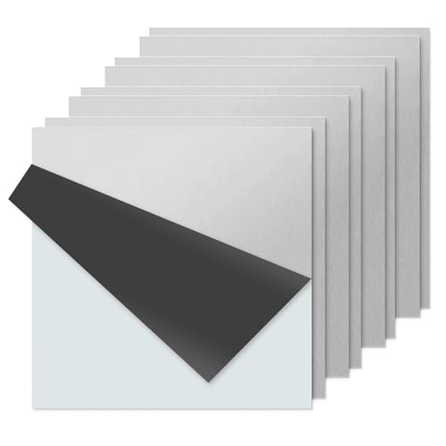 BBYPP 8 piezas Placa de aluminio 20cm x 20cm, 4 Espesor 0.5mm 0.8mm 1mm 1.5mm Placa de Aluminio 6061 T6, Cuadrado Placa de aluminio Para DIY Artesanías