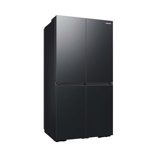 Samsung RF65DG960EB1EF French-Door-Kühlschrank mit Gefrierfach, 183 cm, 636 l, SmartThings AI Energy Mode, Beverage Center, Festwasseranschluss, Premium Black Steel