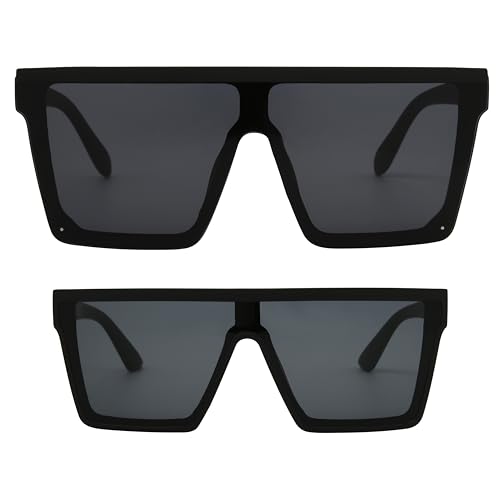 Foster Grant Women's Flattop Mommy & Me Insta Worthy Sunglasses, Matte Black, 144mm, 124mm2