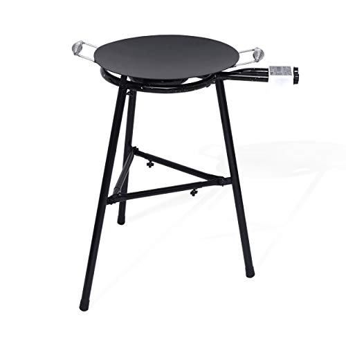 Ringg Nordica No239 – Juego de paella de 40 cm, soporte robusto, bandeja de parrilla de 48 cm, kit de cocina para horno de hasta 12 a 14 porciones, ideal para camping y barbacoa