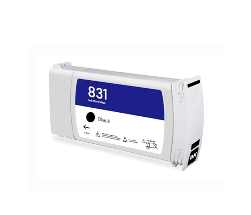 Cartouche d'encre complète Latex compatible HP 831 775ML noir pour traceur 360 365