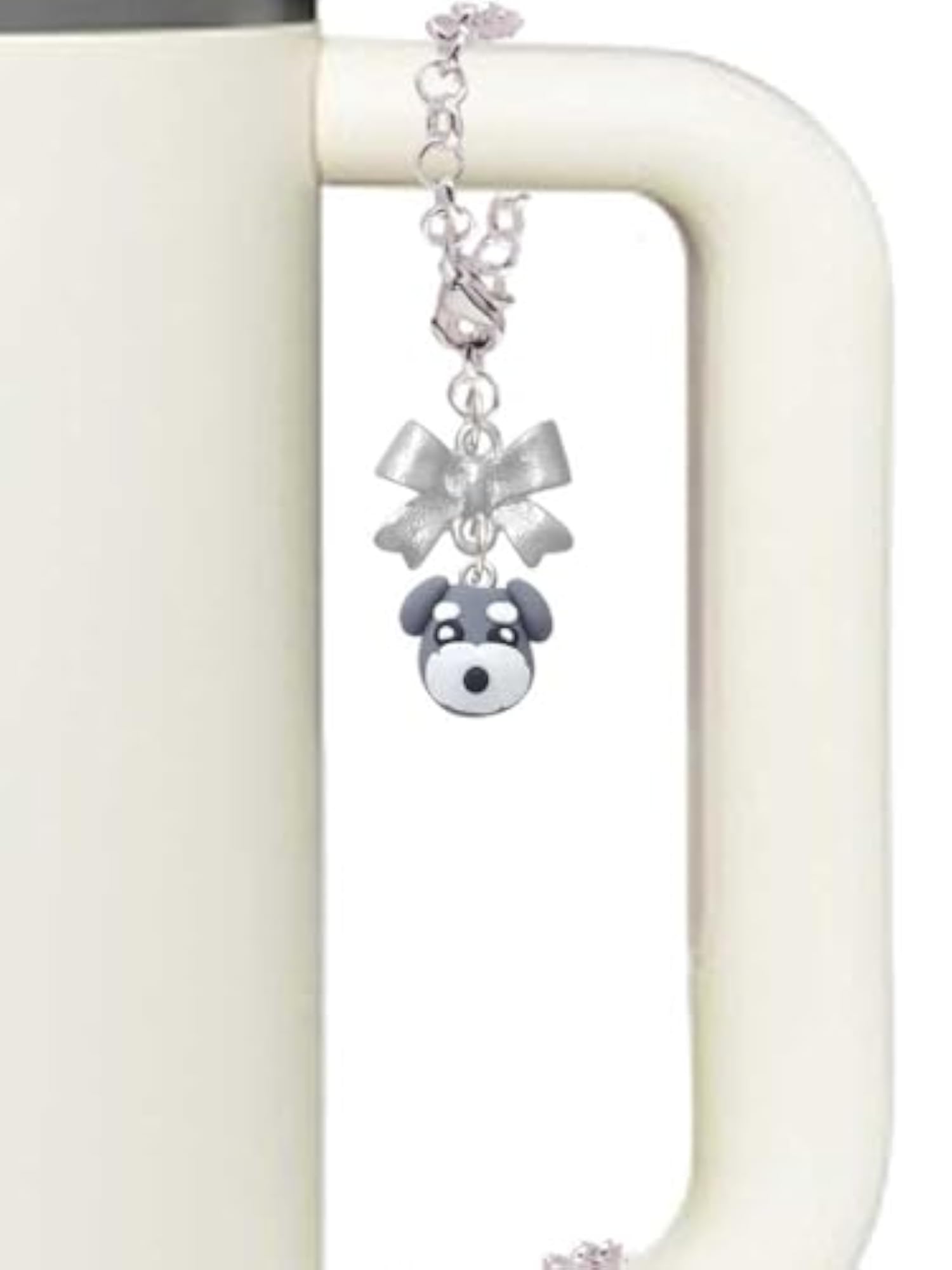 Fimo Clay Puppy Dog Charm Accessory for Tumblers