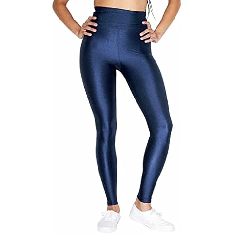 BSBAAA FASHIONS Women's High Waist Metallic Leggings Cover