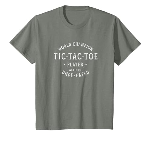 Retro World Champion Tic-Tac-Toe Player Undefeated T-Shirt, Youth, Olive Heather, 2T
