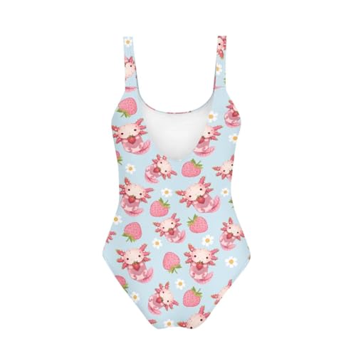 Image of One Piece Bathing Suit for Girl Kids Cute Beach Sport Swimwear U Back Scoop Neck Summer Swimming Pool Beachwear