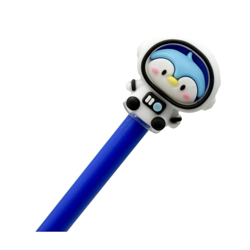 6 bolígrafos gel astronauta animal negro 0.5mm pack miniatura 3