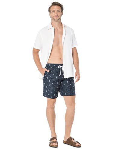Nautica Men's Standard Quick Dry All Over Classic Anchor Print Swim Trunk2