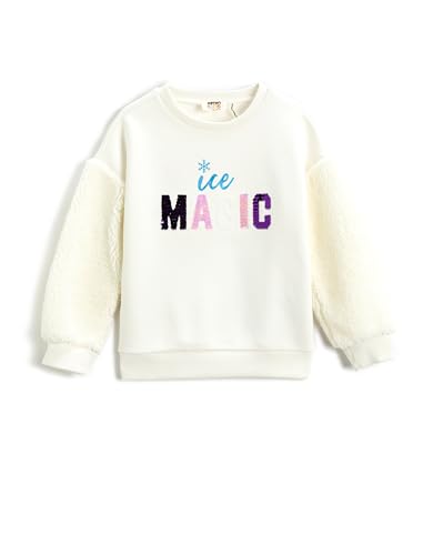 Sweatshirt écru fille Koton pour les journées d'école et sorties d'automne