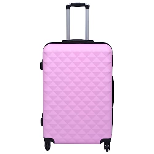 Durable and Stylish Hardcase Trolley Set for Travel, Lightweight ABS Material, Pink, 2-Piece Set2