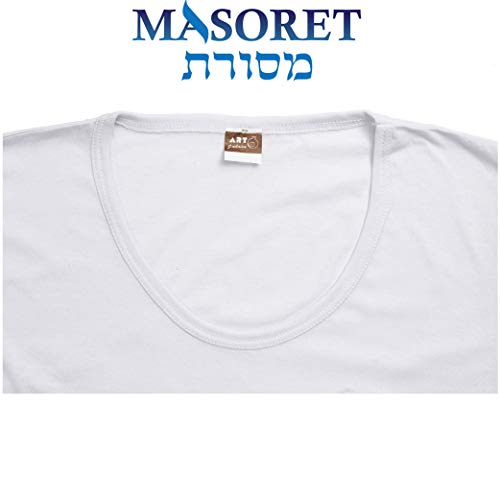 Set: Pair of Kosher Tzitzit Undershirt, 100% Cotton Fabric Comfortable Quality, Sweat Free T-Shirt Tzitzis Vest4