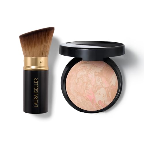LAURA GELLER NEW YORK 59mm Baked Balance-n-Brighten Foundation with Kabuki Brush Makeup Set Porcelain