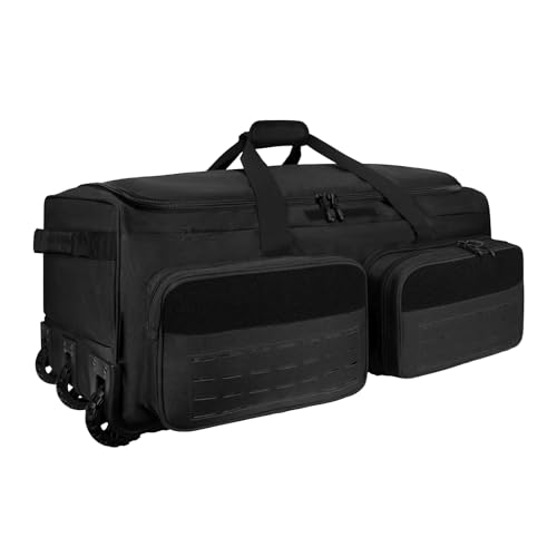 Rolling Duffle Bag with Wheels 120L Large Deployment Bag Waterproof Military Duffle Bags for Tactical Military Deployment Camping