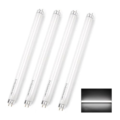 Genérico Paquete De 4 T8 Tubos Fluorescentes 600 mm,18W T8 Blanco Frío 6500K, Casquillo G13, Lámpara De Bajo Consumo, Luz De Emergencia De Bajo Consumo Para Cocina, Baño, Armario Y Garaje