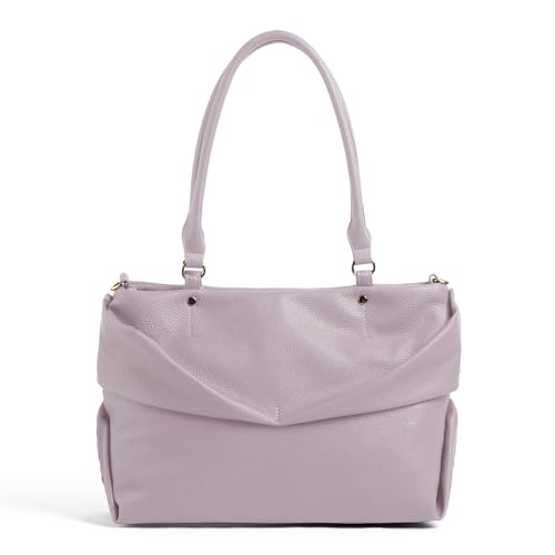 Image of EXOTIC Virelle Textured Dual Panel Handbag for Women | Spacious Multi-Compartment Carryall | Shoulder Carry with Adjustable Sling Strap | Premium PU Leather Purse