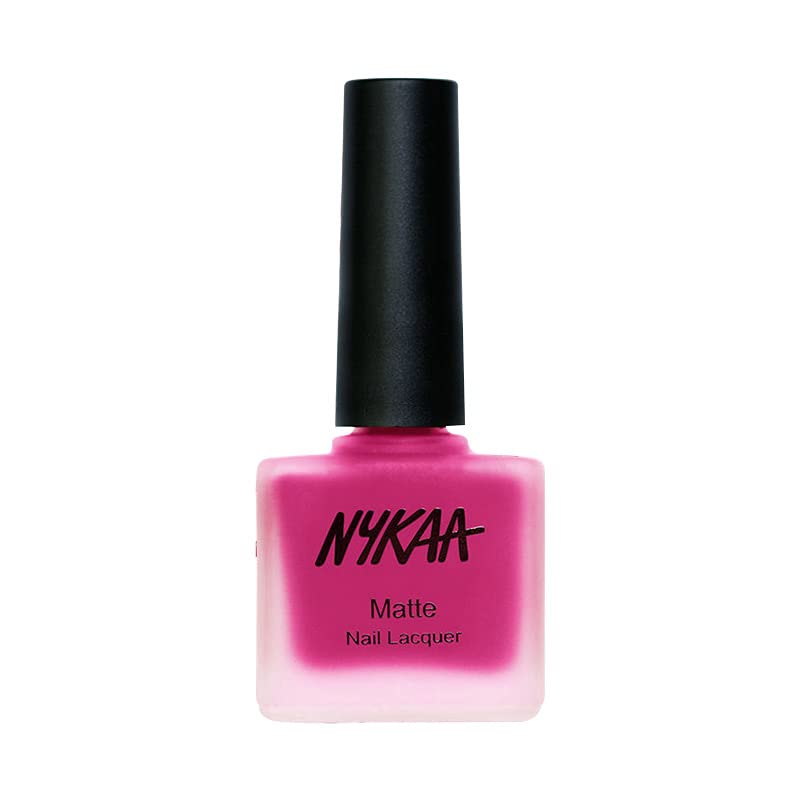 NykaaFall Winter Matte Nail Enamel (Blue Jellybean) - nail paint with long lasting colour, rich pigment, one stroke application(9ml)