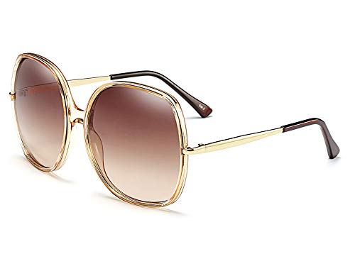 Image of Freckles Mark 70s Super Oversize Square Sunglasses for Women Vintage Rectangular Plastic Frame