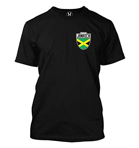 Jamaica Football Jersey - Jamaican National Soccer Men's T-Shirt (Black, X-Large)