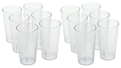Winco - Clear Plastic Tumbler/Stackable Restaurant Beverage cup,12 Pk,16 oz. - //coolthings.us