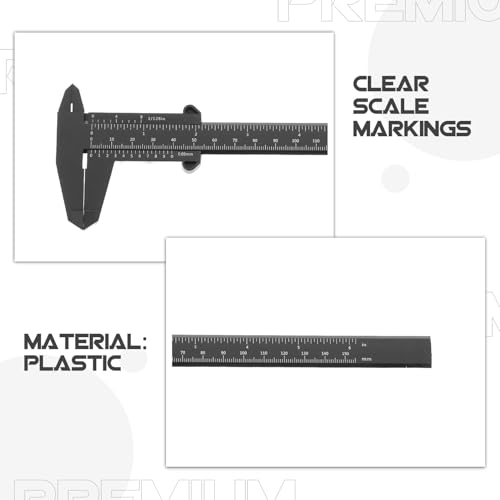 Calibrador plástico portátil 4 piezas para proyectos DIY miniatura 3