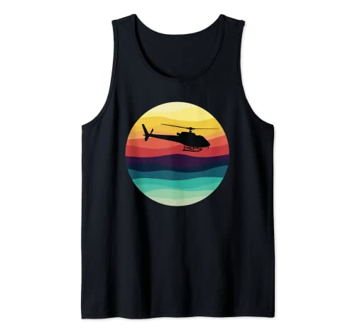 AS350 Vintage Retro H125 - Helicóptero Camiseta sin Mangas