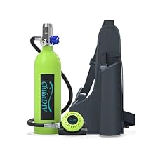 Portable Lung Tank Scuba Gear Set, Mini Diving Tank 1L Capacity with 3000 PSI Max Pressure, 15-20 Minutes Backup Air Supply for Travel Diving and Emergency Rescue