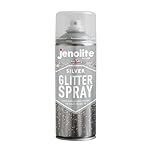 JENOLITE Silver Glitter Spray | 400ml | Clear Lacquer with Fine Glitter | Multi-Surface | Ideal for Picture Frames, Mirrors, Ornaments & Crafting