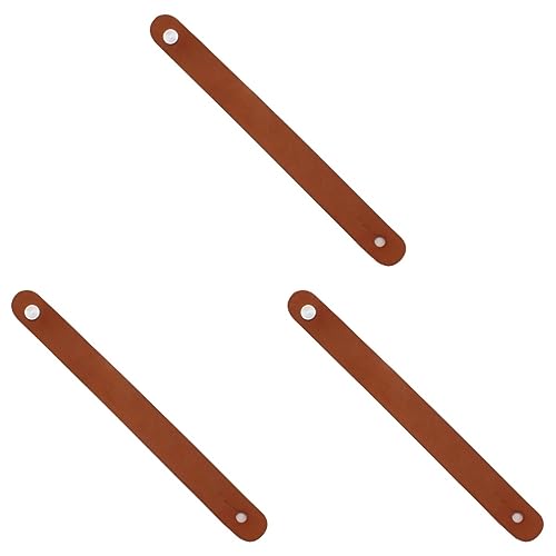 ibasenice 3pcs Acoustic Guitar Neck Strap Button Head Stock Leather Guitar Strap Easy Fit Compatible