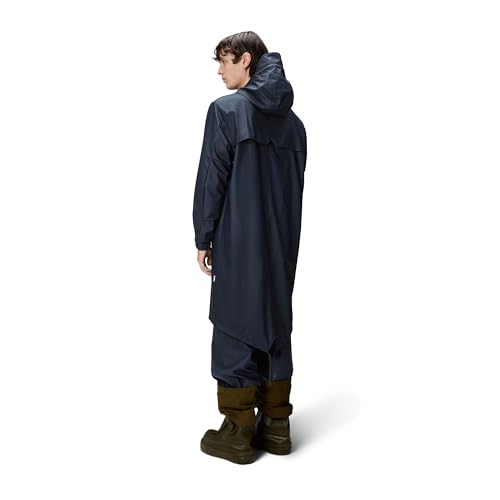 RAINS Unisex Fishtail Parka, 47 Marineblau, L