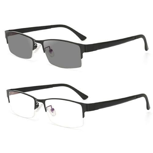 mincl/Photocromic Lens Transition Business Frames Reading Glasses