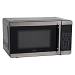 Avanti MT7V3S Microwave Oven 700-Watts Compact with 6 Pre Cooking Settings, Speed Defrost, Electronic Control Panel and Glass Turntable, 0.7-Cu.Ft, Metallic