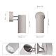 DAWALIGHT Wandleuchte Innen Schwenkbar 5W GU10 LED Warmweiss Deckenlampe Drehbar Spotleuchte Decke für Küche Schlafzimmer Wohnzimmer, Sandgrau, Aluminium