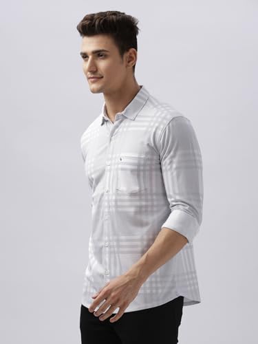 Image of BULLMER Trendy Regular Fit Striped Causal Full Sleeve Shirt for Men.