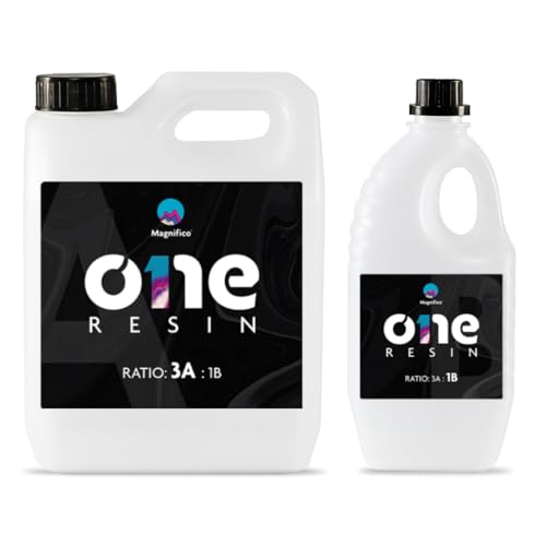 Magnifico One Resin - 3.2 KG (3:1) Clear UV-Resistant Epoxy Resin...