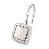 Elegant Home Fashion Shower Hooks, Square, Brush Nickel