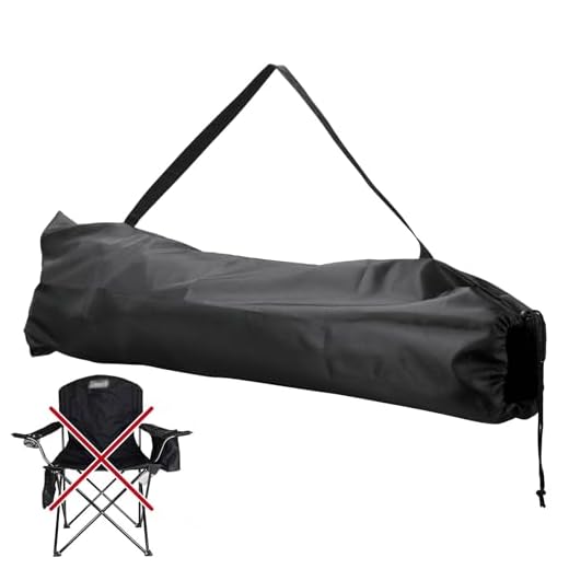 Dairrr Fuuu Camping Chairs Folding Bag for Coleman, Foldie Travel Camp Chair Carry On Bag, Portable Protective Carrying Beach Chairs Bag, lawn Chair Sports & Outdoors, Black (Chair is not included)