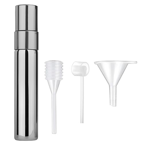 KDSSYFT アトマイザー 香水ボトル 5ml 漏れない 詰め替え簡単 小分け ミニボトル 旅行 デート 仕事用 男女兼用 持ち運び便利 (シルバー)のサムネイル