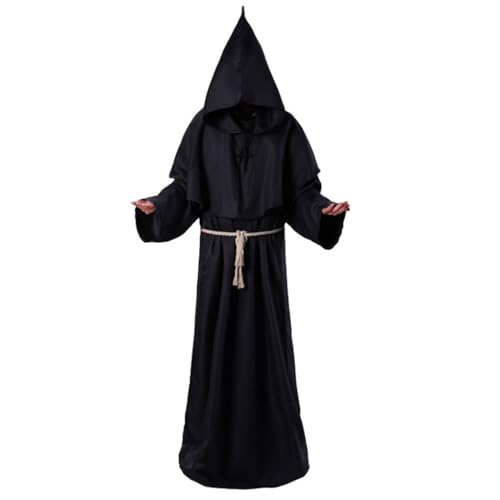 Ensemble complet de vêtements de prêtre moine pour cosplay et Halloween