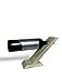 Wine Bottle Holder,Display your wine bottle in style handmade single/double wine bottle holder,for any flat suface. (Single, Green Fog)