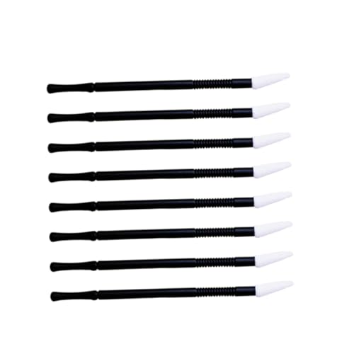 FOMIYES 便利な携帯用リップブラシ 100本 使い捨てプラスチックリップブラ プリケーター 斜めタイプ ナイロン メイク用