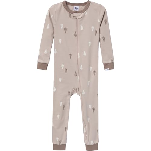 Gerber Baby-Girls 3-Pack Snug Fit Footless One-Piece Cotton Pajamas, Moose & Trees, 18 Months3