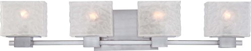 Quoizel MLD8604BN Melody Vanity Bath Lighting, 4-Light, 400 Watts, Brushed Nickel (7" H x 33" W)