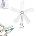 FAST WORLD SHOPPING Ventilatore da Tavolo A 5 Pale con Pinza Ventola Portatile