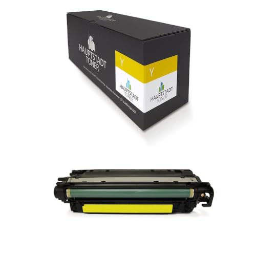 Image of HAUPTSTADT TONER DarkSerie Yellow Toner Compatible with HP Color LaserJet Enterprise Flow MFP M681 Replaces CF471X 657X