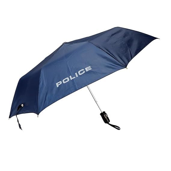 Image of Police All-Weather UV Umbrella - Auto Open | Windproof | Travel-Ready 3-Fold Design | SPF 50+ Protection | Wide Canopy, Stylish & Durable I Navy