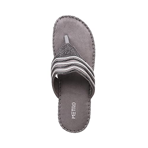 Image of Metro Women's Faux Leather Thong Strap Comfy Fashion Sandals