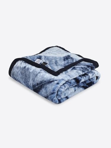 Image of Monte Carlo Double Bed Heavy Winter Blanket Denny 1 Ply PVC Pack 600 GSM | 3.2 KG (240x220 CM), Royal Blue
