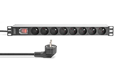 Regleta 19 DIGITUS para solucionar el desorden de cables en rack de 8 tomas 5
