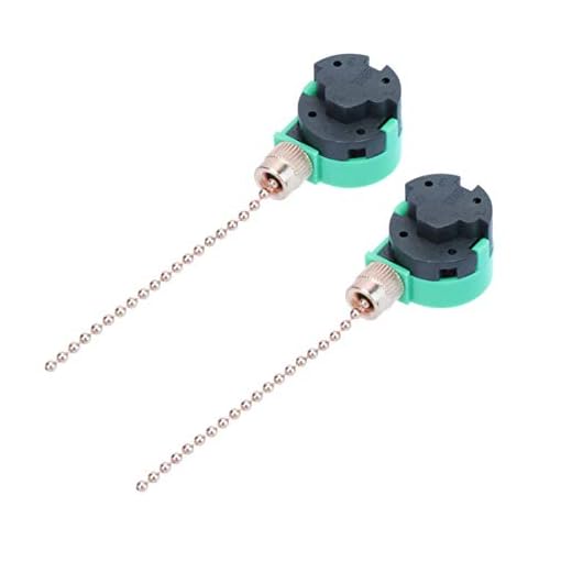 DOITOOL 2 unidades de ventilador de techo, interruptor, 3 velocidades, interruptor de luz para ventilador de techo luces (dorado)