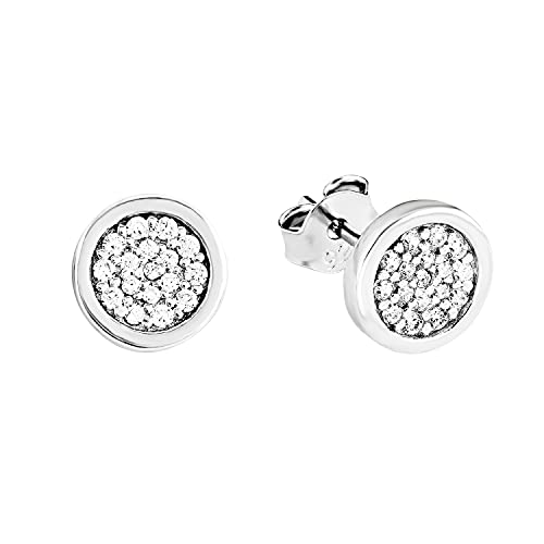 s. Oliver Ohrringe für Damen, Zirkonia / 925 Sterling Silber, Rhodiniert